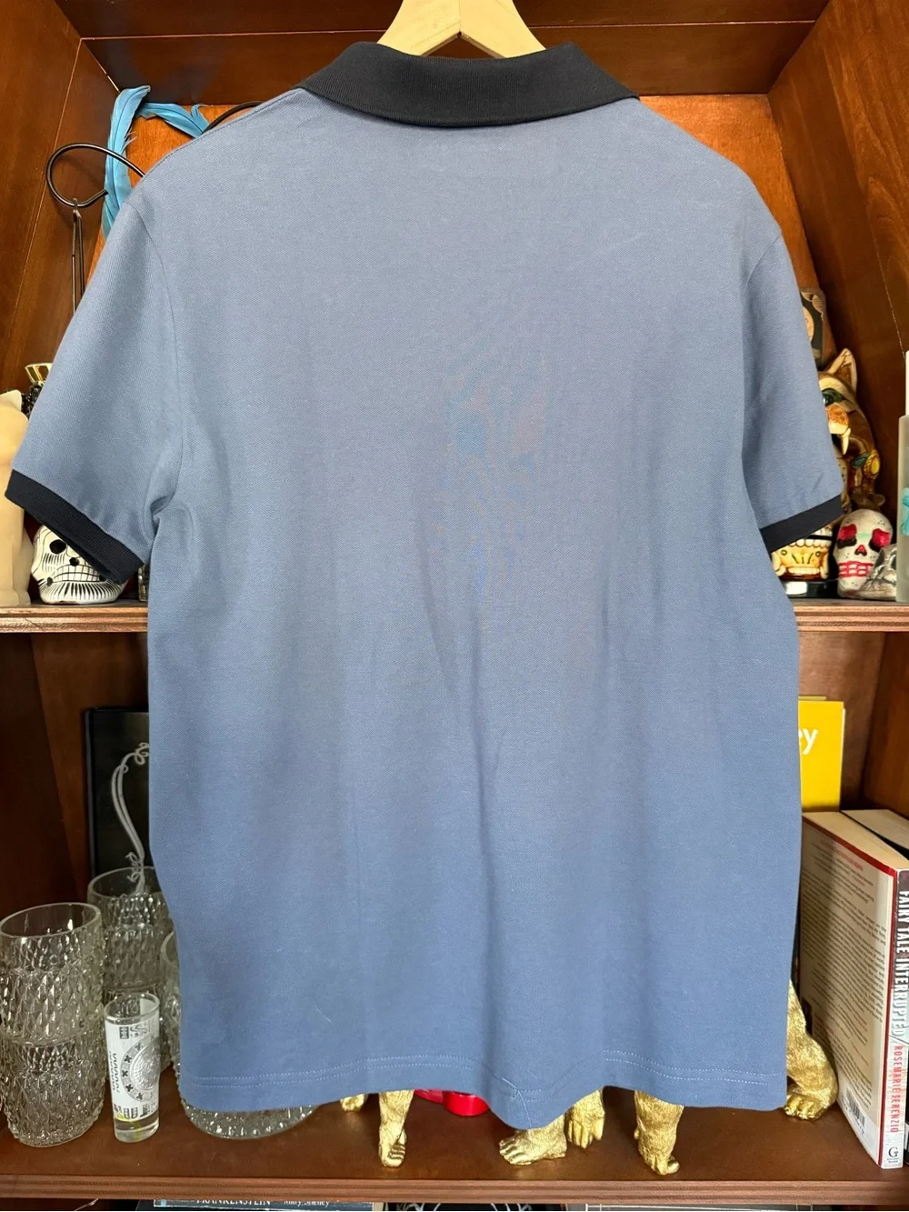 Tommy Hilfiger - Open Neck Polo - Light Blue / Black - Men’s Medium NWOT